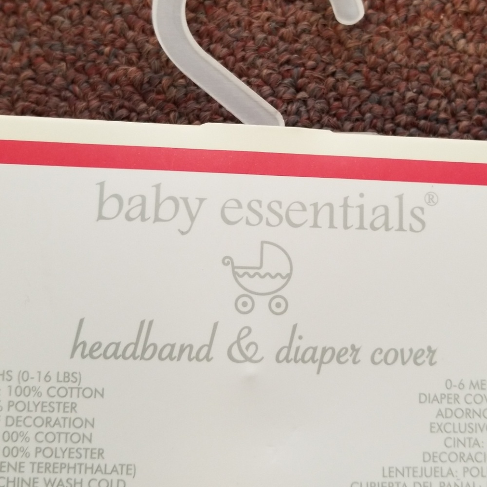 Infants diaper cover and headband size 0-6months - Picture 6 of 8